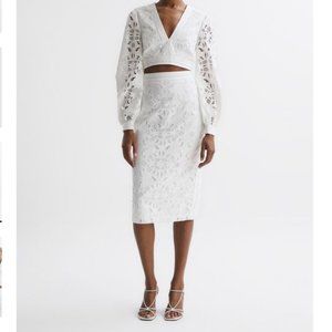 Reiss Immi Lace Pencil Skirt